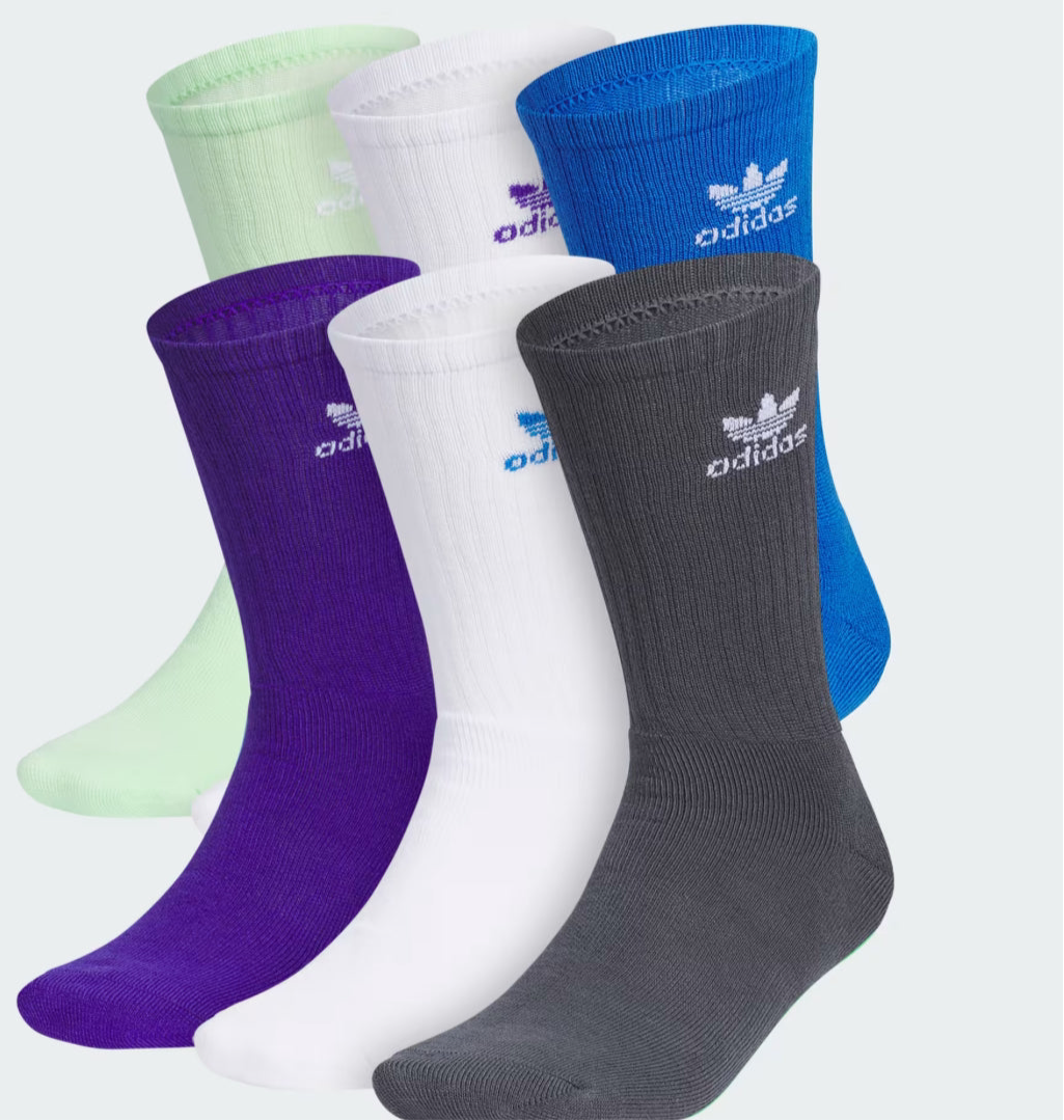 Trefoil Crew Socks 6 Pack